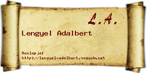 Lengyel Adalbert névjegykártya